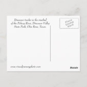 Dinosaurierspuren in Texas 5 Postkarte (Rückseite)