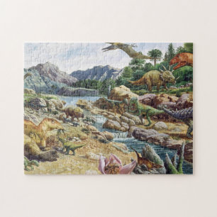 Dinosaurierszene Puzzle