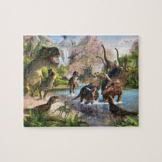 Dinosaurierszene Puzzle (Horizontal)