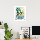 Dinosaurierurlaub wünscht, Sie wären hier Poster (Heimbüro)