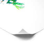 dinosaurio Tyrannosaurus rex silueta en acuarela Fotodruck (Ecke)