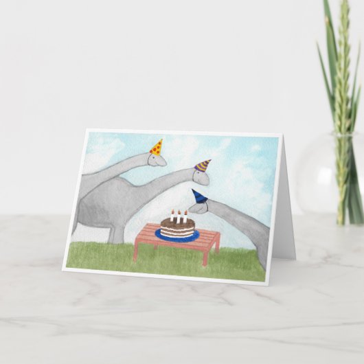 Dinosaurs 3rd Birthday Karte (Vorderseite)