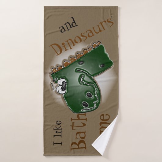 Dinosaurs and Bathtime Badehandtuch (Badehandtuch)