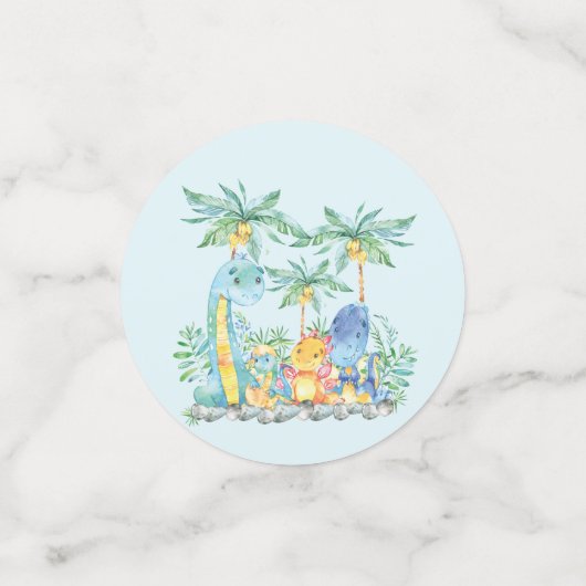 Dinosaurs Baby Dusche Konfetti (Klein Vorderseite)