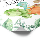 Dinosaurs Baby Shower Books For Baby Sign Poster (Ecke)