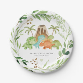 Dinosaurs Baby Shower Paper Plates Pappteller