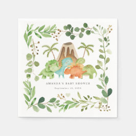 Dinosaurs Baby Shower Party Paper Napkins Serviette