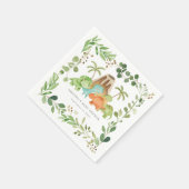 Dinosaurs Baby Shower Party Paper Napkins Serviette (Ecke)