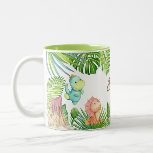 Dinosaurs Baby Zweifarbige Tasse (Links)