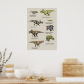 Dinosaurs background chart poster (Küche)
