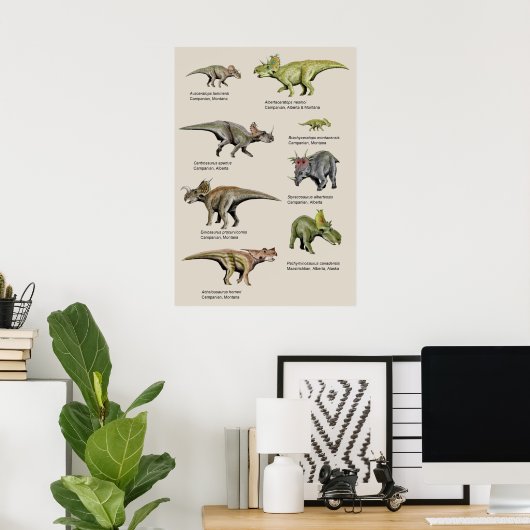 Dinosaurs background chart poster (Heimbüro)