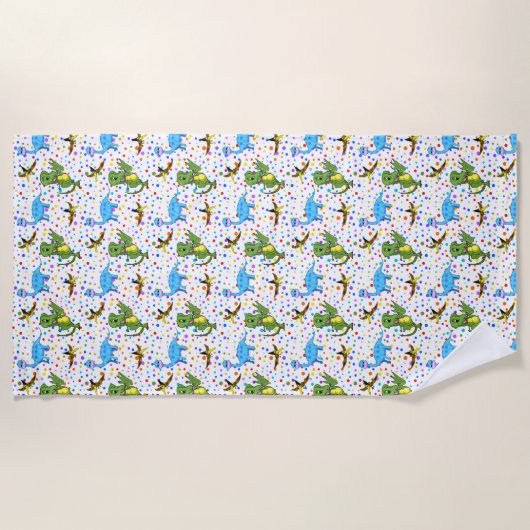 Dinosaurs Beach Towel Strandtuch (Vorderseite)