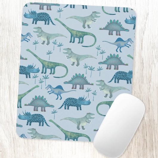 Dinosaurs Blaues Muster Mousepad
