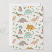Dinosaurs Boho Prehistoric Party Animals Birthday Einladung (Rückseite)
