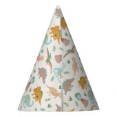 Dinosaurs Boho Prehistoric Party Animals Birthday Partyhütchen (Rückseite)