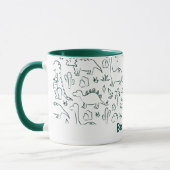 Dinosaurs Boy Name Dino Cute Jungle Green Tasse (Links)