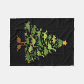 Dinosaurs Christmas Kids Christmas Tree Funny Love Fleecedecke (Vorderseite (Horizontal))