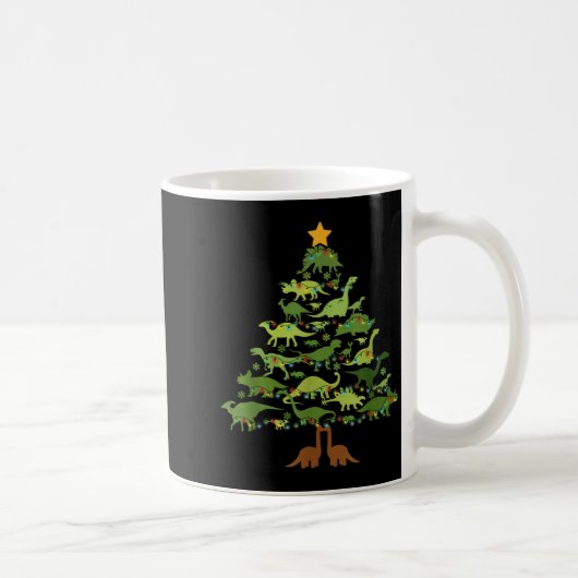 Dinosaurs Christmas Kids Christmas Tree Funny Love Kaffeetasse (Rechts)