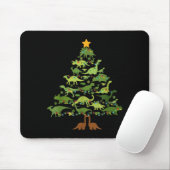 Dinosaurs Christmas Kids Christmas Tree Funny Love Mousepad (Mit Mouse)
