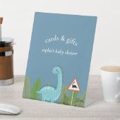 Dinosaurs Crossing, Baby Shower Cards & Gift Sockelschild (In SItu)
