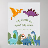 Dinosaurs Crossing, Pterodactyl, Welcome Sign Poster (Vorne)