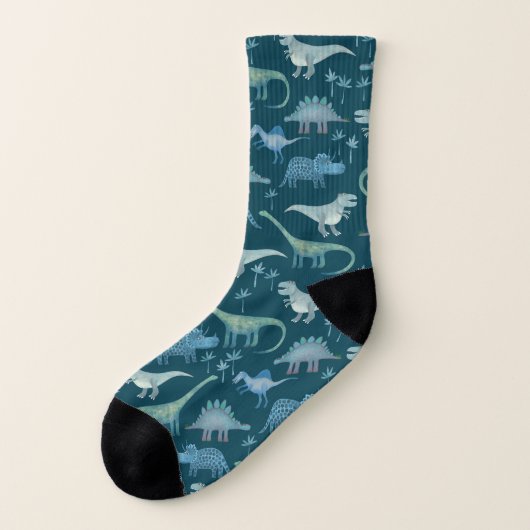 Dinosaurs Dark Pattern Socken (Links - Außen)