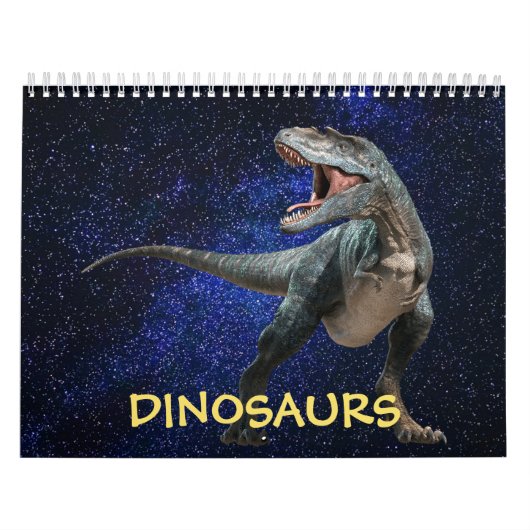 Dinosaurs Dark Shiny Sky Beautiful Wall Kalender (Titelbild)