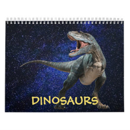 Dinosaurs Dark Shiny Sky Beautiful Wall Kalender