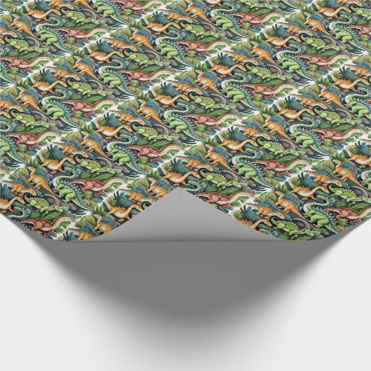 Dinosaurs Design Wrapping Paper Geschenkpapier (Ecke)
