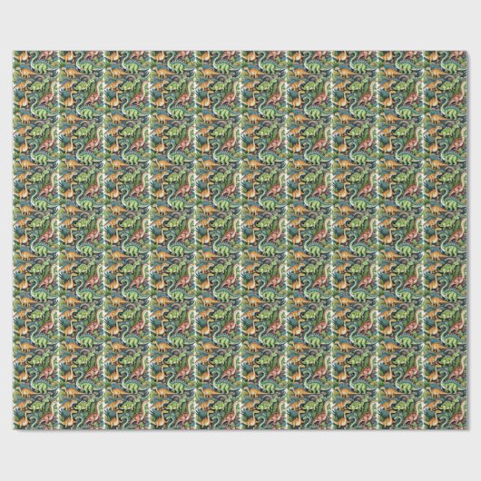 Dinosaurs Design Wrapping Paper Geschenkpapier (Flach)