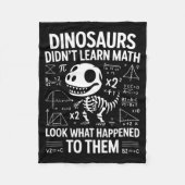 Dinosaurs Didn't Learn Math Funny Math Teacher Stu Fleecedecke (Vorderseite)