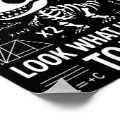 Dinosaurs Didn't Learn Math Funny Math Teacher Stu Poster (Ecke)