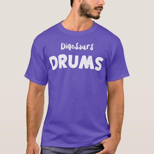 Dinosaurs Drums Music T-Shirt (Vorderseite)
