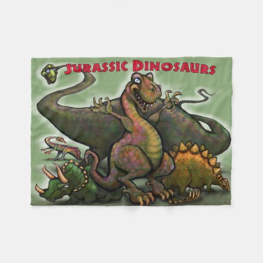 Dinosaurs Fleece Blanket (Vorderseite (Horizontal))