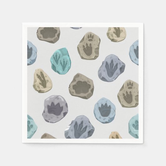 Dinosaurs Footprint Baby Shower Serviette (Vorderseite)
