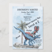 DINOSAUR's GEWOLLT 2-jähriger Geburtstag Einladung (Vorderseite)