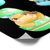 Dinosaurs Hatch Out Of Easter Eggs  Poster (Ecke)