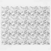 Dinosaurs Jurassic Sketch Art Fleecedecke (Vorderseite (Horizontal))