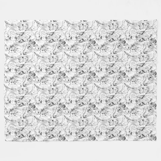 Dinosaurs Jurassic Sketch Art Fleecedecke (Vorderseite (Horizontal))