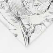Dinosaurs Jurassic Sketch Art Fleecedecke (Ecke)