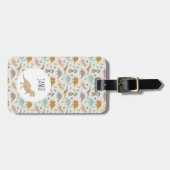 Dinosaurs Kids Boho Dinosaur Custom Name Gepäckanhänger (Vorderseite horizontal)