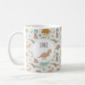 Dinosaurs Kids Boho Dinosaur Custom Name Kaffeetasse (Links)