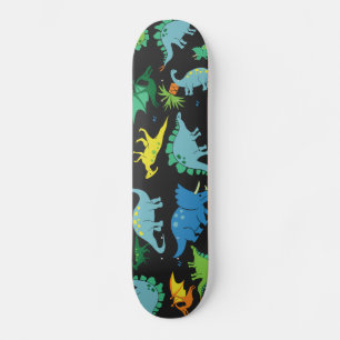 Dinosaurs Kids Dinos Colorful Playful Boys Skateboard