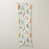 Dinosaurs Kids Hand Drawn Boho Dinosaur Bedroom Seitenschläferkissen (Vorderseite Vertikal)