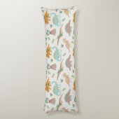 Dinosaurs Kids Hand Drawn Boho Dinosaur Bedroom Seitenschläferkissen (Rückseite (Vertikal))