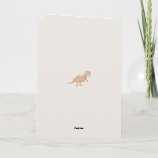 Dinosaurs Kids Hand Drawn Boho Dinosaur Pattern Karte (Rückseite)