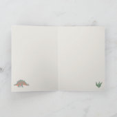 Dinosaurs Kids Hand Drawn Boho Dinosaur Pattern Karte (Innenseite)