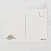 Dinosaurs Kids Hand Drawn Boho Dinosaur Pattern Postkarte (Rückseite)