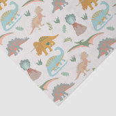 Dinosaurs Kids Hand Drawn Boho Dinosaur Pattern Seidenpapier (Ausschnitt)