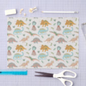 Dinosaurs Kids Hand Drawn Boho Dinosaur Pattern Seidenpapier (Handwerk)